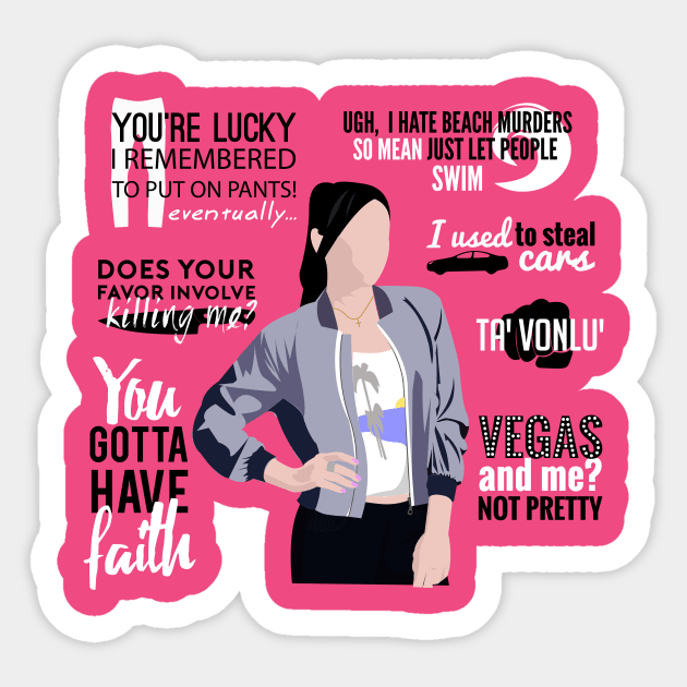 Ella Lopez (Lucifer) Quotes Sticker by insidethetardis